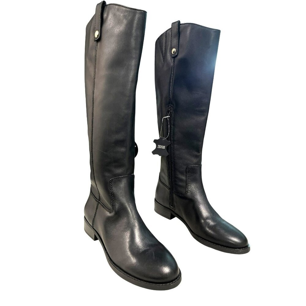 Inc Leather Black Riding Boots Knee High Size 8 NWT